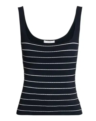 Adam Lippes Aria Pointelle Striped Compact Knit Tank Top | Thumbnail 1 Adam Lippes Aria Pointelle Striped Compact Knit Tank Top | Thumbnail 1