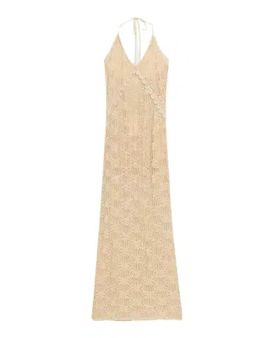 LoveShackFancy Vreya Metallic Crochet Halter Dress | Thumbnail 1 LoveShackFancy Vreya Metallic Crochet Halter Dress | Thumbnail 1