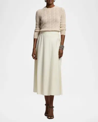 Ralph Lauren Collection Cable-Knit Cashmere Crewneck Sweater | Thumbnail 2 Ralph Lauren Collection Cable-Knit Cashmere Crewneck Sweater | Thumbnail 2