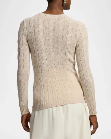 Ralph Lauren Collection Cable-Knit Cashmere Crewneck Sweater | Thumbnail 3 Ralph Lauren Collection Cable-Knit Cashmere Crewneck Sweater | Thumbnail 3