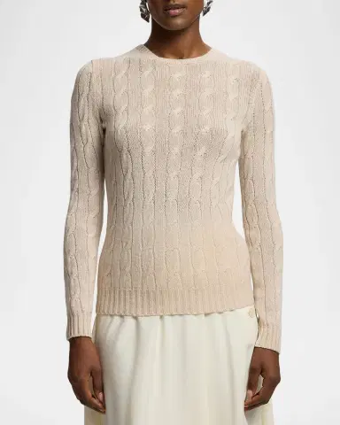 Ralph Lauren Collection Cable-Knit Cashmere Crewneck Sweater | Thumbnail 4 Ralph Lauren Collection Cable-Knit Cashmere Crewneck Sweater | Thumbnail 4