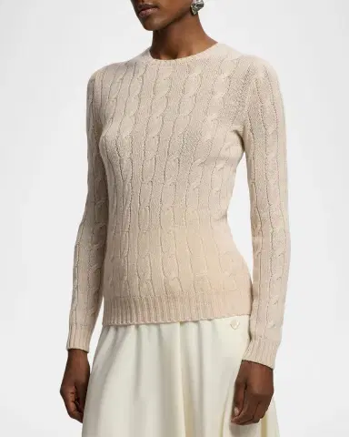 Ralph Lauren Collection Cable-Knit Cashmere Crewneck Sweater | Thumbnail 6 Ralph Lauren Collection Cable-Knit Cashmere Crewneck Sweater | Thumbnail 6