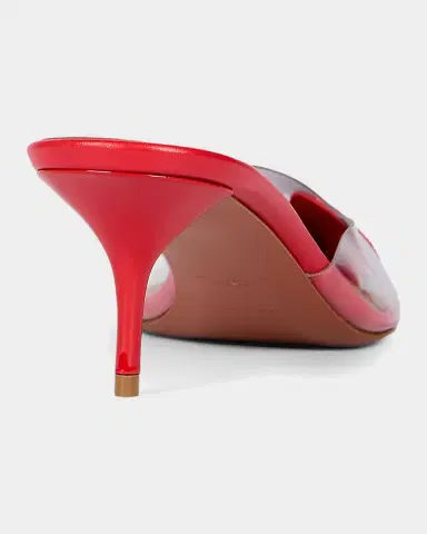 Alaïa 55mm Bloom Leather Transparent Mule Pumps | Thumbnail 3 Alaïa 55mm Bloom Leather Transparent Mule Pumps | Thumbnail 3