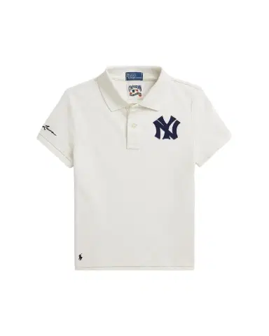 Polo Ralph Lauren Girl's Yankees Cotton Mesh Polo Shirt, Size -XL | Thumbnail 1 Polo Ralph Lauren Girl's Yankees Cotton Mesh Polo Shirt, Size -XL | Thumbnail 1