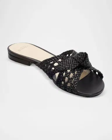 Alexandre Birman Belinda Woven Leather Flat Slide Sandals | Thumbnail 2 Alexandre Birman Belinda Woven Leather Flat Slide Sandals | Thumbnail 2