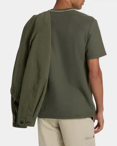 Vince Men's Pima Cotton Pique Tipped Crewneck T-Shirt | Thumbnail 3 Vince Men's Pima Cotton Pique Tipped Crewneck T-Shirt | Thumbnail 3