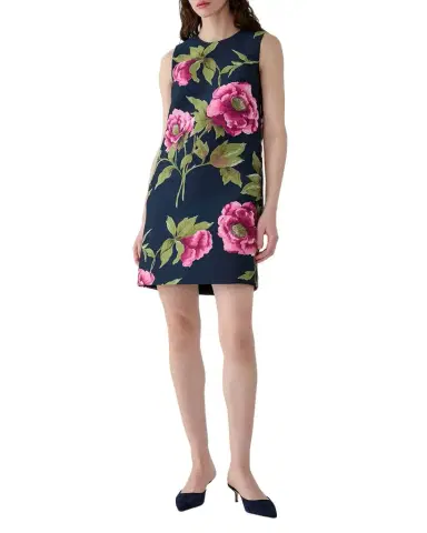 Carolina Herrera Floral Sleeveless Shift Minidress | Thumbnail 1 Carolina Herrera Floral Sleeveless Shift Minidress | Thumbnail 1