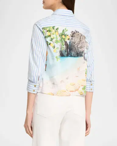 L'Agence Fawn Beach-Print Shirt | Thumbnail 3 L'Agence Fawn Beach-Print Shirt | Thumbnail 3