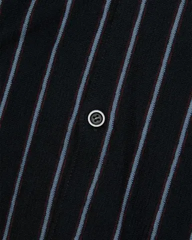 Vince Men's Stripe Terry Short-Sleeve Shirt | Thumbnail 6 Vince Men's Stripe Terry Short-Sleeve Shirt | Thumbnail 6