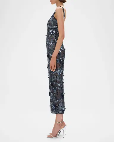 Rachel Gilbert Pierre Strap Beaded Column Midi Dress | Thumbnail 4 Rachel Gilbert Pierre Strap Beaded Column Midi Dress | Thumbnail 4