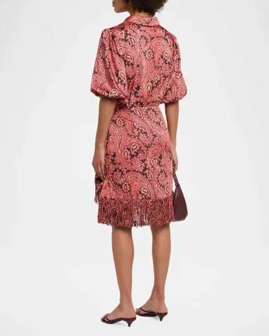 Cinq à Sept Hendrix Paisley Mini Shirtdress | Thumbnail 3 Cinq à Sept Hendrix Paisley Mini Shirtdress | Thumbnail 3
