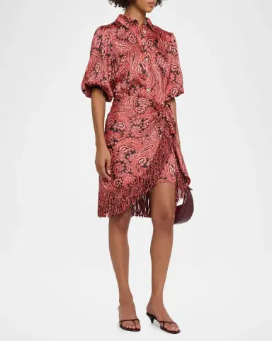Cinq à Sept Hendrix Paisley Mini Shirtdress | Thumbnail 4 Cinq à Sept Hendrix Paisley Mini Shirtdress | Thumbnail 4