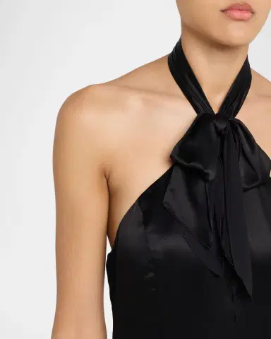 Cinq a Sept Monroe Silk Halter Dress | Thumbnail 5 Cinq a Sept Monroe Silk Halter Dress | Thumbnail 5