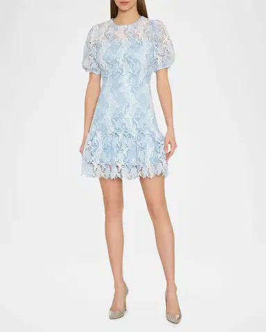 Milly Yasmin Butterfly Lace Mini Dress | Thumbnail 2 Milly Yasmin Butterfly Lace Mini Dress | Thumbnail 2