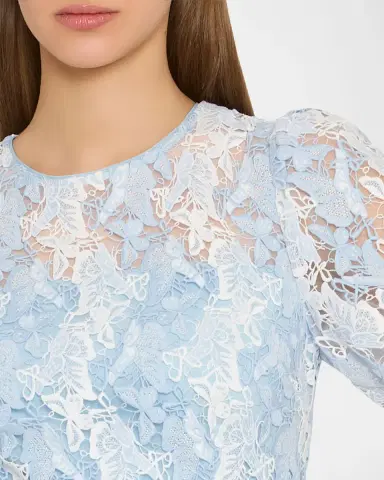 Milly Yasmin Butterfly Lace Mini Dress | Thumbnail 3 Milly Yasmin Butterfly Lace Mini Dress | Thumbnail 3