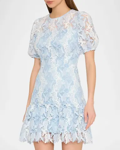 Milly Yasmin Butterfly Lace Mini Dress | Thumbnail 4 Milly Yasmin Butterfly Lace Mini Dress | Thumbnail 4