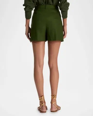 ALICE + OLIVIA Conry Relaxed Linen Shorts | Thumbnail 2 ALICE + OLIVIA Conry Relaxed Linen Shorts | Thumbnail 2