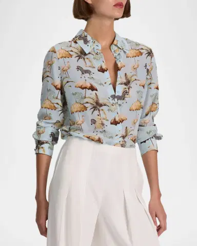 Alice + Olivia Untamed Willa Staceface Placket Top | Thumbnail 5 Alice + Olivia Untamed Willa Staceface Placket Top | Thumbnail 5