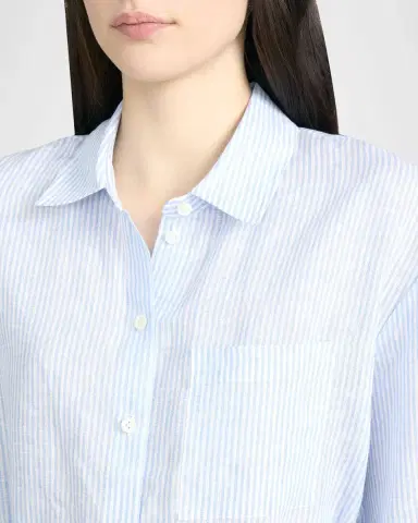 FRAME The Linen Belted Mini Shirtdress | Thumbnail 4 FRAME The Linen Belted Mini Shirtdress | Thumbnail 4