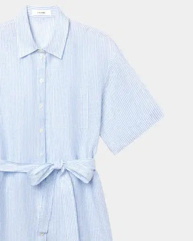 FRAME The Linen Belted Mini Shirtdress | Thumbnail 6 FRAME The Linen Belted Mini Shirtdress | Thumbnail 6