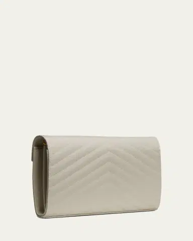 Saint Laurent YSL Monogram Large Wallet on Chain in Grained Leather | Thumbnail 11 Saint Laurent YSL Monogram Large Wallet on Chain in Grained Leather | Thumbnail 11