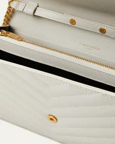 Saint Laurent YSL Monogram Large Wallet on Chain in Grained Leather | Thumbnail 12 Saint Laurent YSL Monogram Large Wallet on Chain in Grained Leather | Thumbnail 12