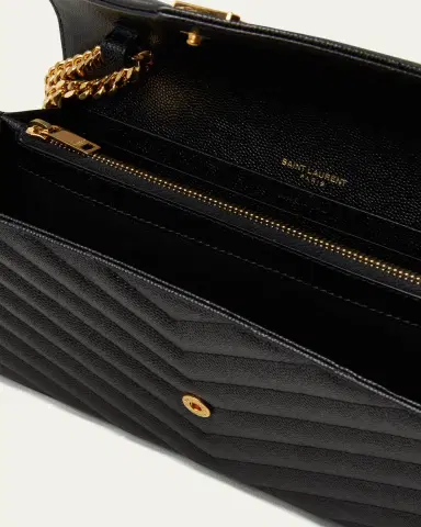 Saint Laurent YSL Monogram Large Wallet on Chain in Grained Leather | Thumbnail 4 Saint Laurent YSL Monogram Large Wallet on Chain in Grained Leather | Thumbnail 4
