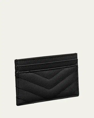 Saint Laurent Cassandre YSL Monogram Card Case in Grained Leather | Thumbnail 3 Saint Laurent Cassandre YSL Monogram Card Case in Grained Leather | Thumbnail 3