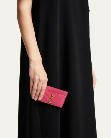 Saint Laurent Cassandre YSL Monogram Card Case in Grained Leather | Thumbnail 8 Saint Laurent Cassandre YSL Monogram Card Case in Grained Leather | Thumbnail 8