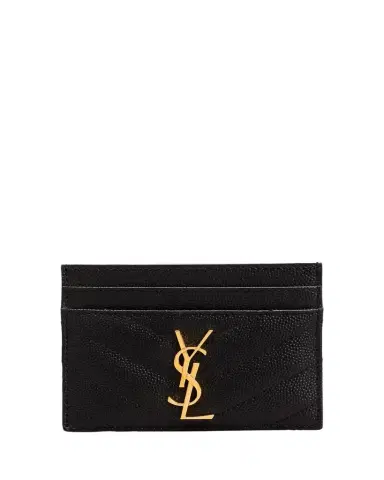 Saint Laurent Cassandre YSL Monogram Card Case in Grained Leather | Thumbnail 1 Saint Laurent Cassandre YSL Monogram Card Case in Grained Leather | Thumbnail 1