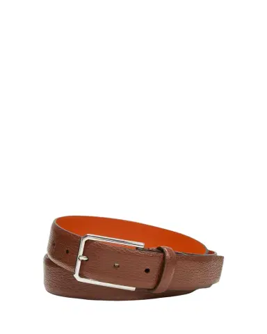Santoni Men's Grained Leather Belt | Thumbnail 1 Santoni Men's Grained Leather Belt | Thumbnail 1