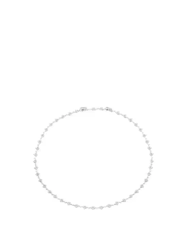 Sara Weinstock 18K White Gold Dujour Diamond Four-Cluster Tennis Choker Necklace | Thumbnail 1 Sara Weinstock 18K White Gold Dujour Diamond Four-Cluster Tennis Choker Necklace | Thumbnail 1