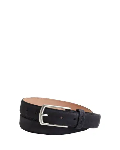 Zegna Men's Triple Stitch Leather Belt | Thumbnail 1 Zegna Men's Triple Stitch Leather Belt | Thumbnail 1