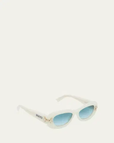 PUCCI Filigree Acetate Oval Sunglasses | Thumbnail 3 PUCCI Filigree Acetate Oval Sunglasses | Thumbnail 3