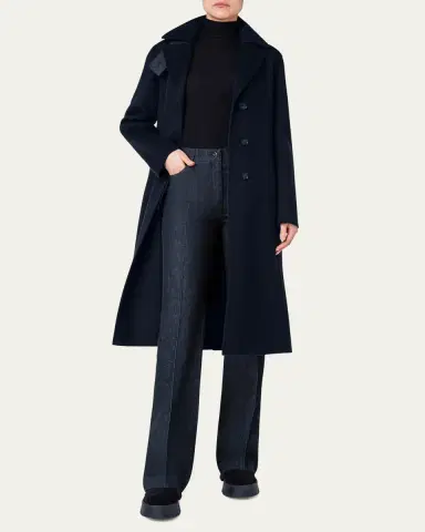 Akris Leather Collar Cashmere Coat | Thumbnail 4 Akris Leather Collar Cashmere Coat | Thumbnail 4