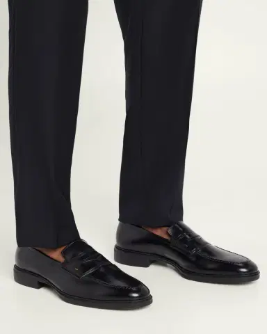Santoni Men's Easy Leather Penny Loafers | Thumbnail 2 Santoni Men's Easy Leather Penny Loafers | Thumbnail 2