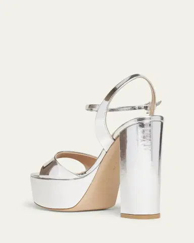 Gianvito Rossi Metallic Ankle-Strap Platform Sandals | Thumbnail 2 Gianvito Rossi Metallic Ankle-Strap Platform Sandals | Thumbnail 2