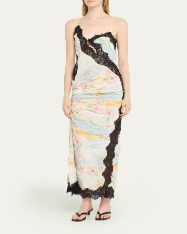 Christopher Esber Crinkle Satin Lace Twisted Cami Dress | Thumbnail 4 Christopher Esber Crinkle Satin Lace Twisted Cami Dress | Thumbnail 4