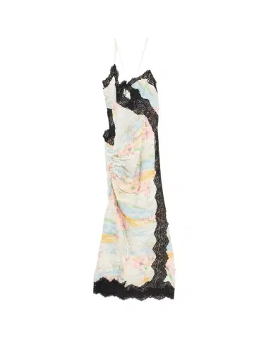 Christopher Esber Crinkle Satin Lace Twisted Cami Dress | Thumbnail 1 Christopher Esber Crinkle Satin Lace Twisted Cami Dress | Thumbnail 1
