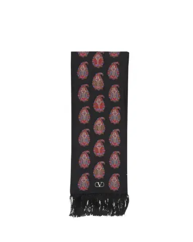 Valentino Garavani Paisley Twill Fringe Scarf | Thumbnail 1 Valentino Garavani Paisley Twill Fringe Scarf | Thumbnail 1