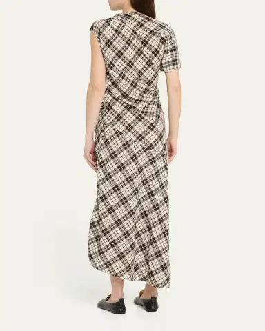 Proenza Schouler Hallie Crinkled Plaid Dress | Thumbnail 3 Proenza Schouler Hallie Crinkled Plaid Dress | Thumbnail 3