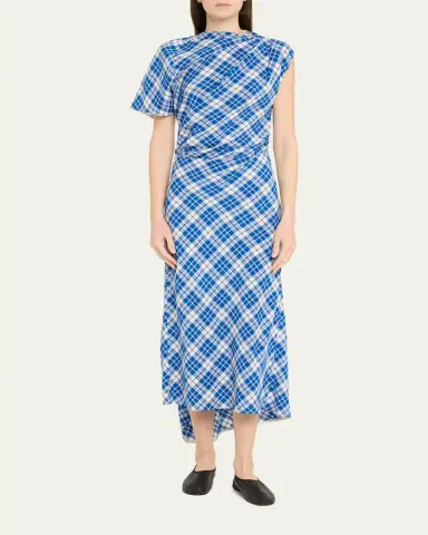 Proenza Schouler Hallie Crinkled Plaid Dress | Thumbnail 6 Proenza Schouler Hallie Crinkled Plaid Dress | Thumbnail 6