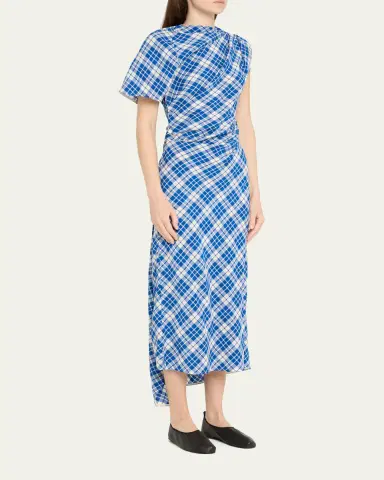Proenza Schouler Hallie Crinkled Plaid Dress | Thumbnail 8 Proenza Schouler Hallie Crinkled Plaid Dress | Thumbnail 8