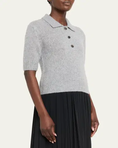 Lisa Yang Masy Cashmere Polo Sweater | Thumbnail 4 Lisa Yang Masy Cashmere Polo Sweater | Thumbnail 4