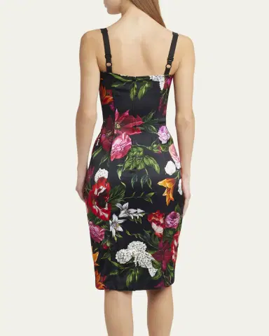 Dolce & Gabbana Anemone Floral Satin Bustier Dress | Thumbnail 3 Dolce & Gabbana Anemone Floral Satin Bustier Dress | Thumbnail 3