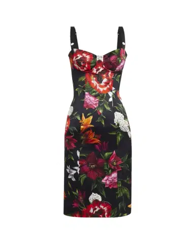 Dolce & Gabbana Anemone Floral Satin Bustier Dress | Thumbnail 1 Dolce & Gabbana Anemone Floral Satin Bustier Dress | Thumbnail 1