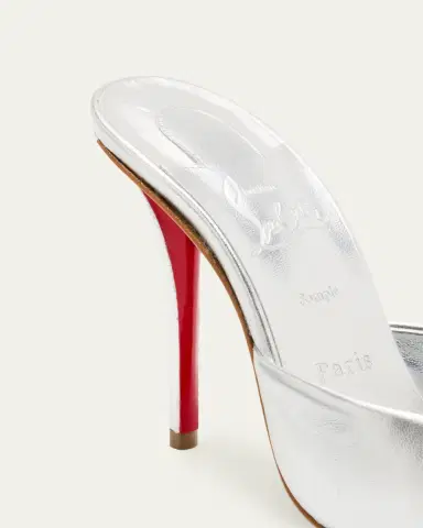 Christian Louboutin 100mm Miss Z Metallic Leather Mule Sandals | Thumbnail 3 Christian Louboutin 100mm Miss Z Metallic Leather Mule Sandals | Thumbnail 3