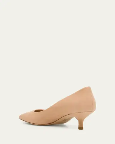 Stuart Weitzman Stuart Suede Kitten Pumps | Thumbnail 2 Stuart Weitzman Stuart Suede Kitten Pumps | Thumbnail 2