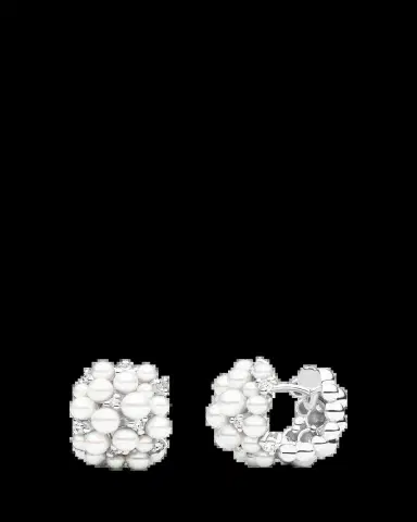 Paul Morelli Lagrange 18K White Gold Pearl & Diamond Hoop Earrings | Thumbnail 2 Paul Morelli Lagrange 18K White Gold Pearl & Diamond Hoop Earrings | Thumbnail 2
