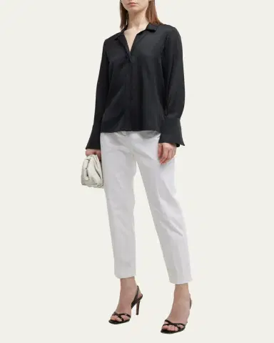 Kobi Halperin Liv Split-Cuff Stretch Silk Blouse | Thumbnail 2 Kobi Halperin Liv Split-Cuff Stretch Silk Blouse | Thumbnail 2